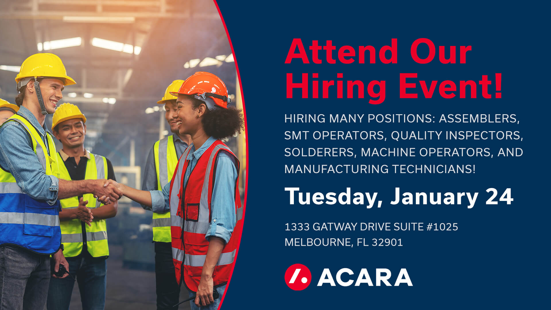 Hiring Event in Melbourne, FL Acara Solutions Apply Today
